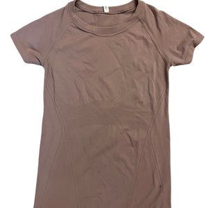 Women’s Athleta Mauve Short Sleeve Workout Top XS